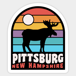 Pittsburg New Hampshire Moose Badge Sticker